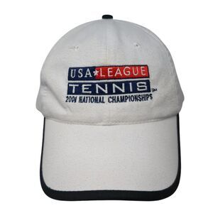 USA League Tennis 2001 National Champions Lincoln Slideback Hat White OS zkapz